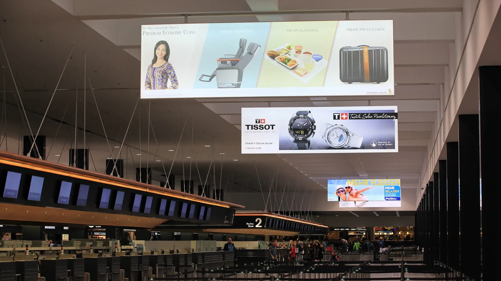 image Caissons lumineux à l'aéroport de Zurich